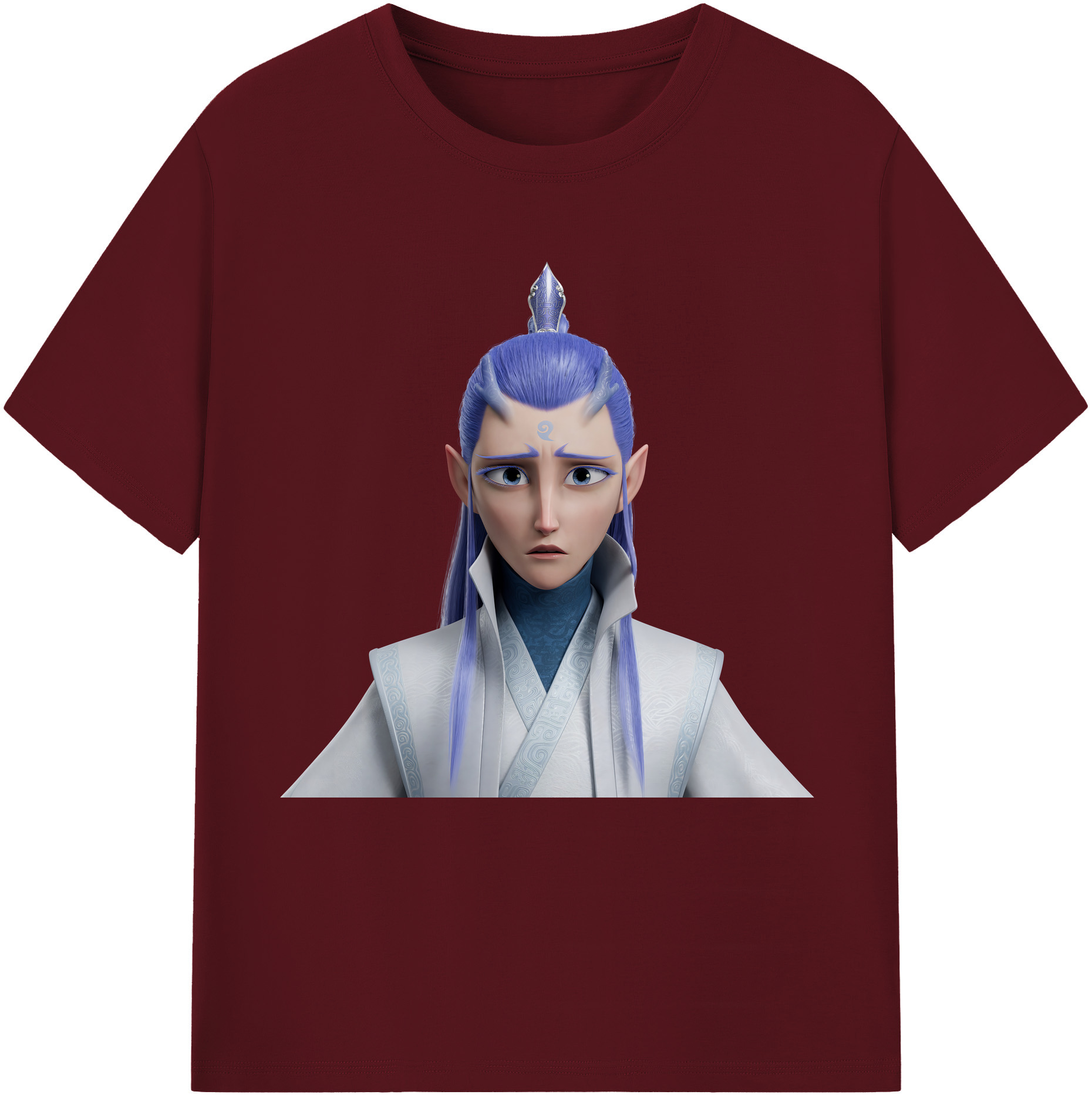 （画像用） Ne Zha 2 ナタ 魔童の大暴れ 綿100％半袖Tシャツ（フロントプリント）